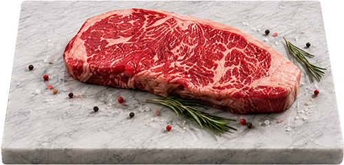 Striploin beef cut